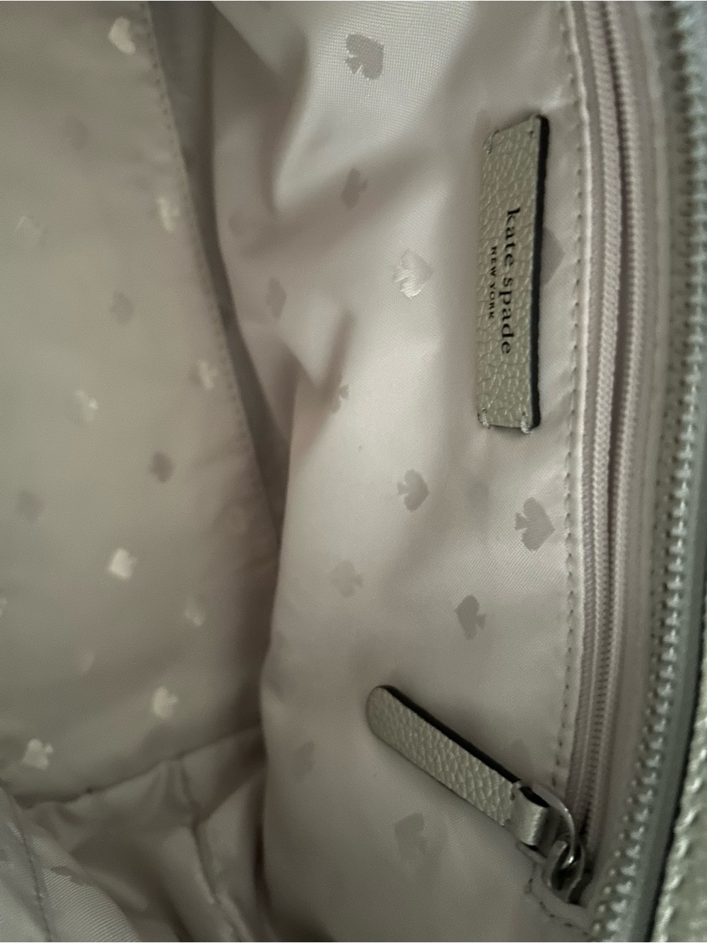 Kate Spade Patterson Drive Metallic Champagne Pebbled Leather Bag w/ Strap - Picture 6 of 13